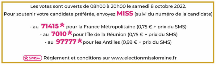 election miss lorraine miss lorraine Bandeau règlement sms ML